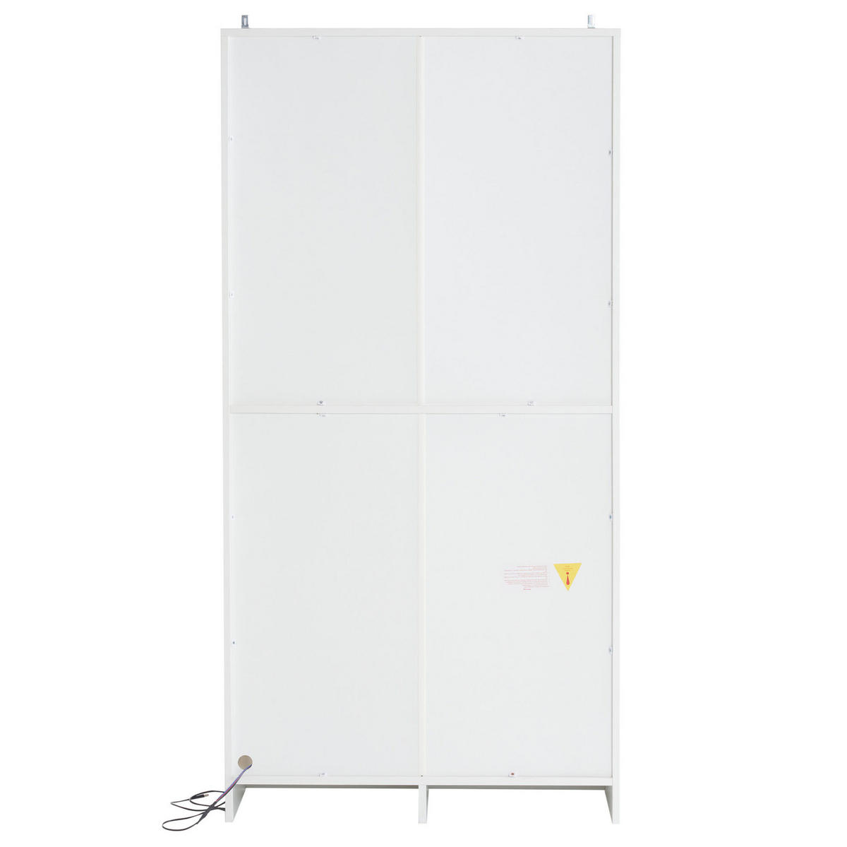 VITRINEN-SET 160/40/160 cm in Weiß mit LED-Beleuchtung und verstellbaren Böden - Weiß, Holzwerkstoff (160/160/40cm) - Flora Grace