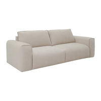 3-SITZER Schlafsofa Express in beigem Stoff – Liegefläche 140 cm, Matratze 16 cm POGLO - Beige, Textil (216/80/100cm) - Vente-Unique