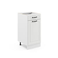 KÜCHENUNTERSCHRANK R-Line Weiß Landhaus 40 cm ohne AP - Creme/Weiß, Holzwerkstoff (40/81.6/46cm) - Vicco