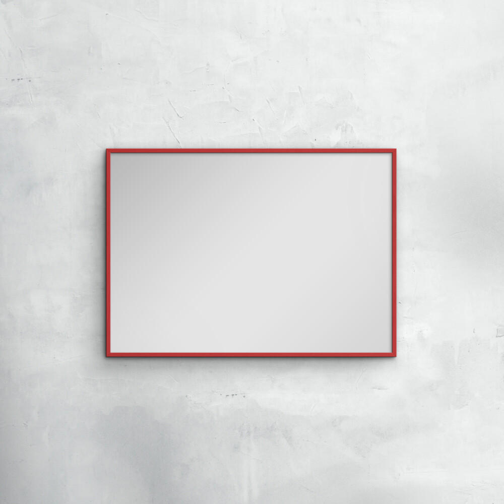 SPIEGEL - Rotes Holz - Rot, Holz/Papier (21/29.7/2cm) - Poster&Frame