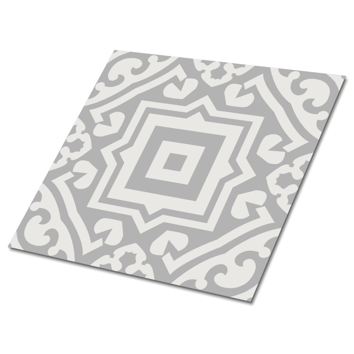 FLIESENAUFKLEBER 9 Stück 30x30 cm selbstklebend Geometrische Muster - Grau, Textil (30/1.6/30cm) - TULUP