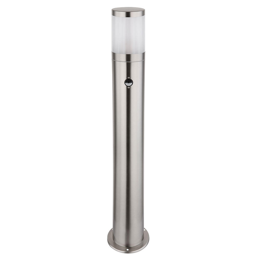 LED AUSSENLEUCHTE XELOO Edelstahl Silber - Silberfarben, Metall (14/14/80cm) - Globo Lighting