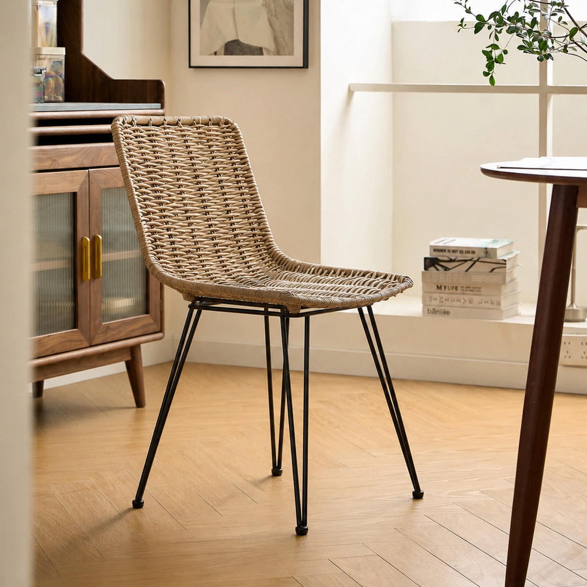 STUHL 2er-Set Rattan Braun - Braun, Holz (40/82/47cm) - Nordlys