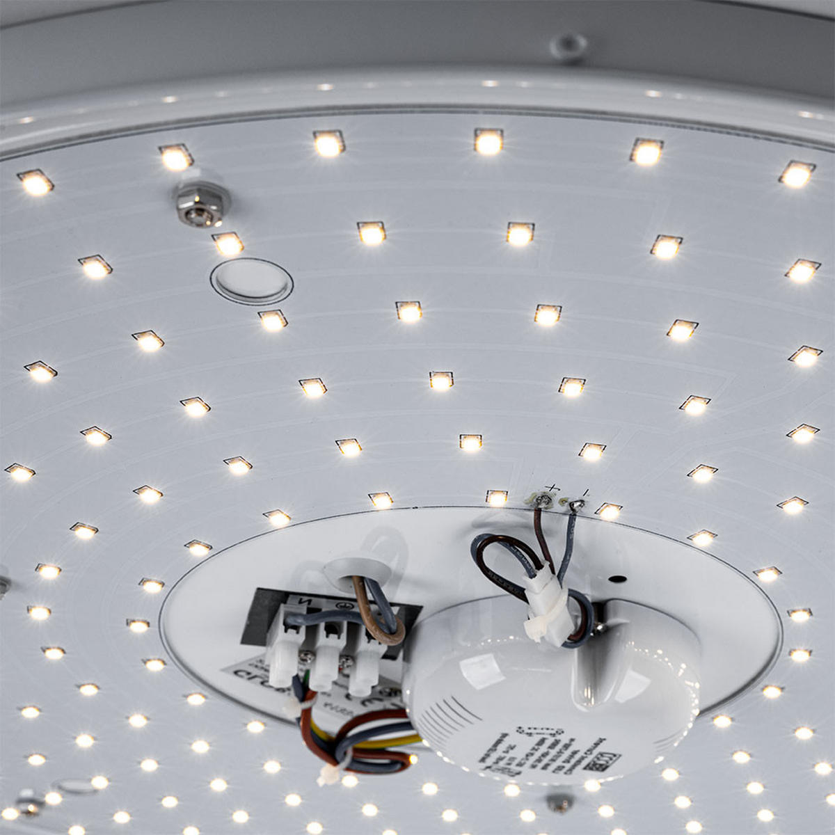 LED DECKENLEUCHTE Augustus Weiß Acryl satiniert - Weiß, Metall (47.5/47.5/5.5cm) - Globo Lighting