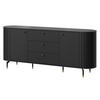 SIDEBOARD Zante 190 2D3S 04 - Goldfarben/Schwarz, Holzwerkstoff/Metall (191/81/40cm) - MIRJAN24