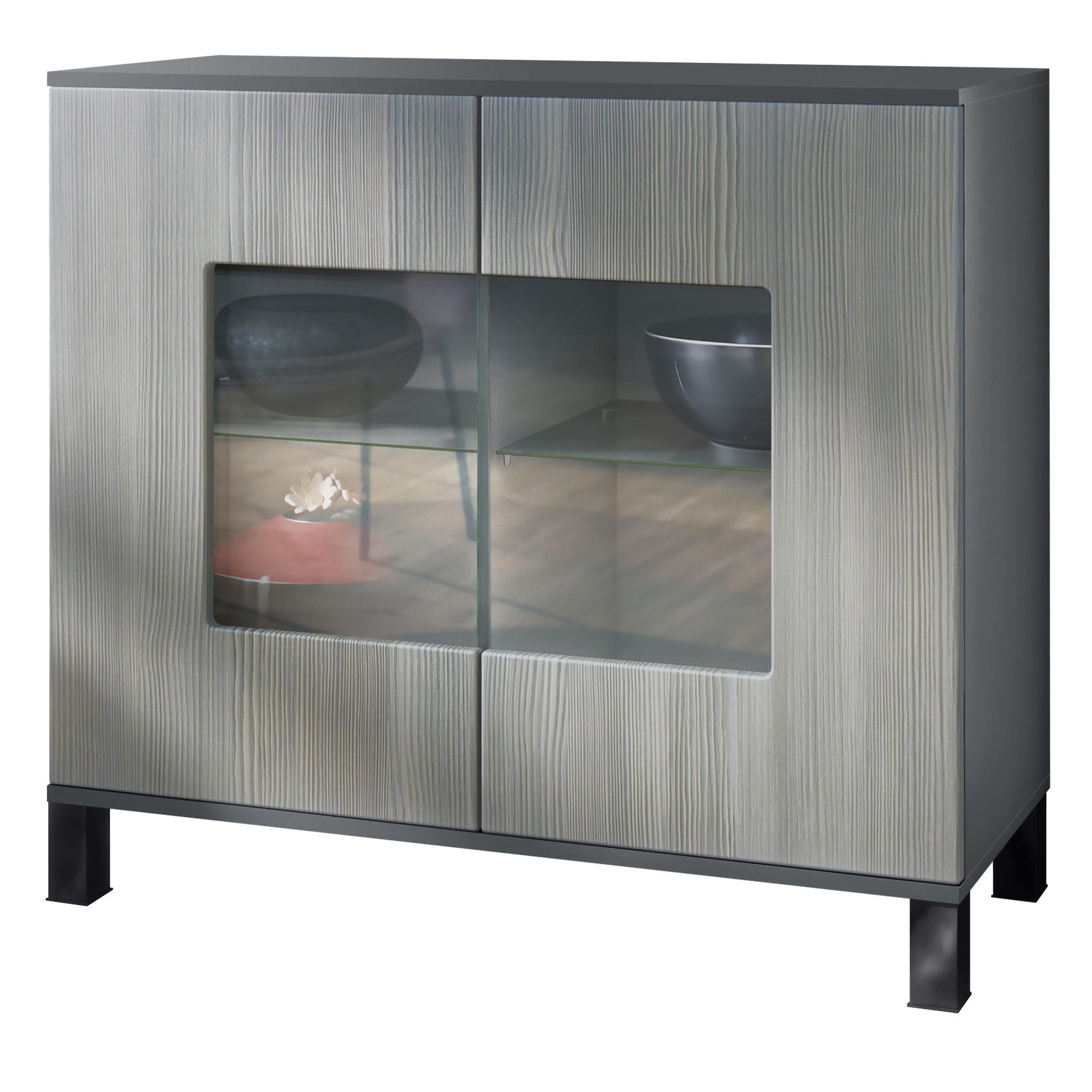 KOMMODE Grömitz Avola-Anthrazit - Anthrazit, Holzwerkstoff (92.5/84.5/35cm) - Vladon