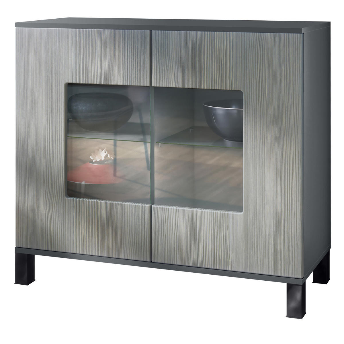 KOMMODE Grömitz Avola-Anthrazit - Anthrazit, Holzwerkstoff (92.5/84.5/35cm) - Vladon
