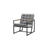POLSTERSESSEL ARLY Grau Velvet - Schwarz/Grau, Textil (63/80/80cm) - KAWOLA
