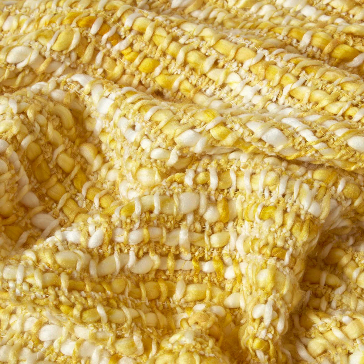 PLAID Ophelia 125/150 cm, meliert - Gelb, Textil (125/150cm) - Homescapes