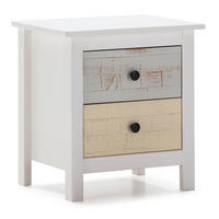 NACHTTISCH Magda 2 Schubladen - Weiß, Holz (46/49/35cm) - VS Venta-stock