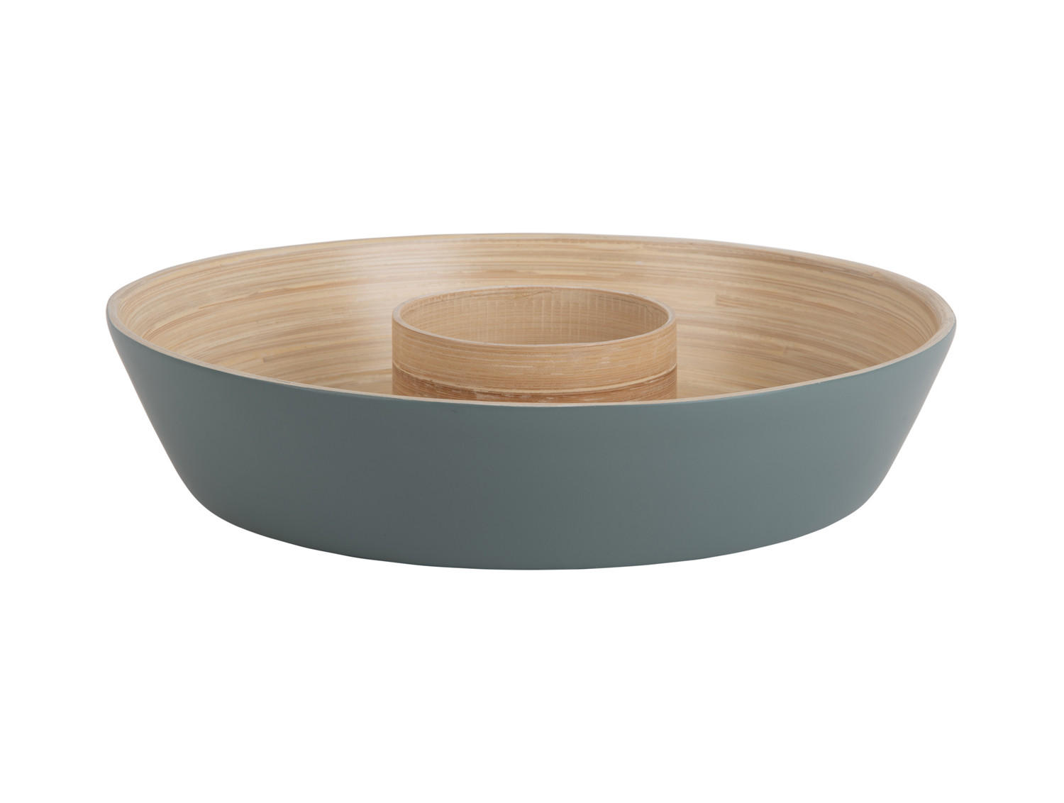 SCHALE Puro 30/30/6.5 cm - Grün, Naturmaterialien (30cm) - Present Time