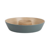 SCHALE Puro 30/30/6.5 cm - Grün, Naturmaterialien (30cm) - Present Time