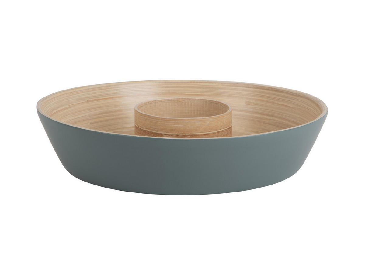 SCHALE Puro 30/30/6.5 cm - Grün, Naturmaterialien (30cm) - Present Time