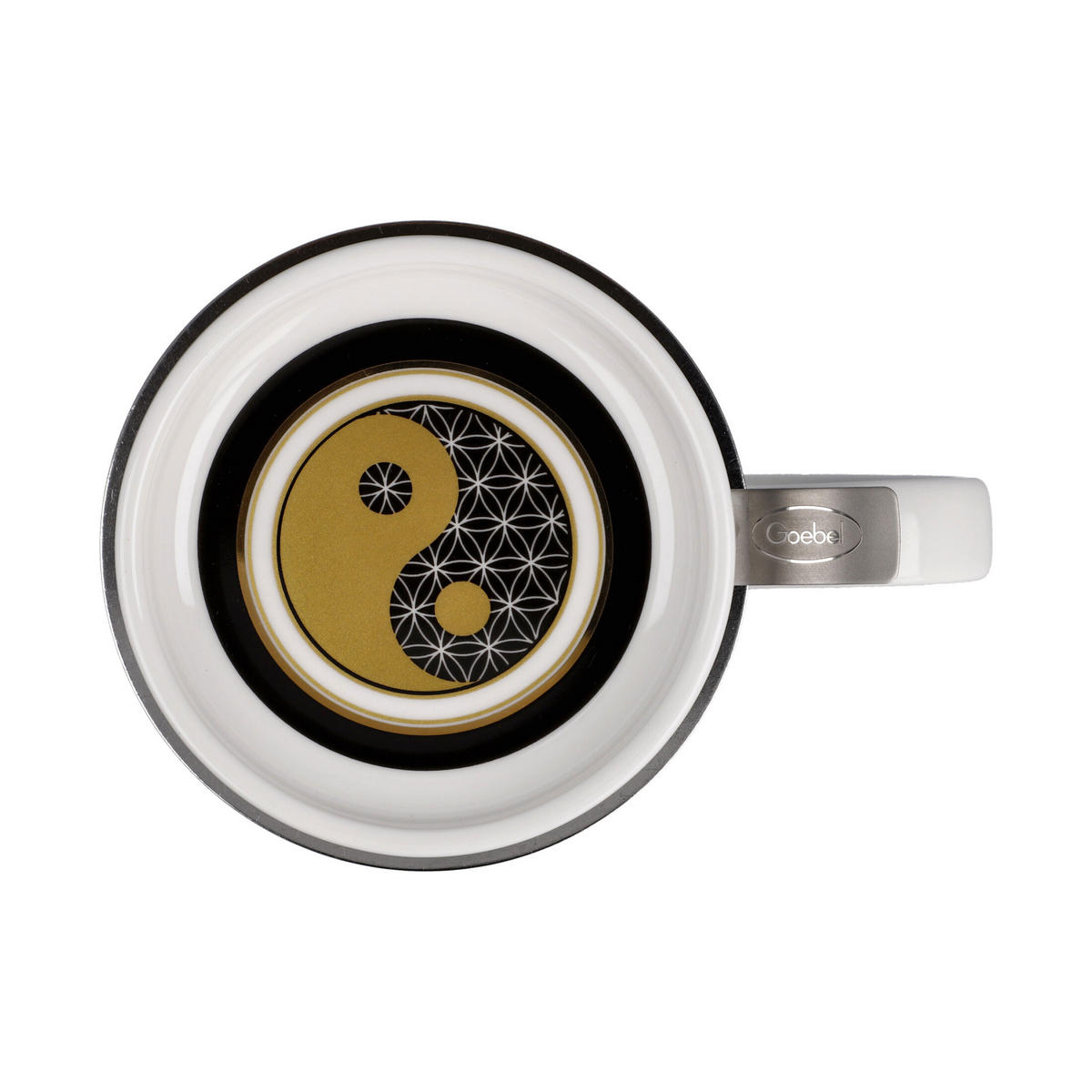 TEETASSE Blume des Lebens Weiß, Fine Bone China, Bunt, 450 ml - Multicolor, Keramik (0.45L) - Goebel