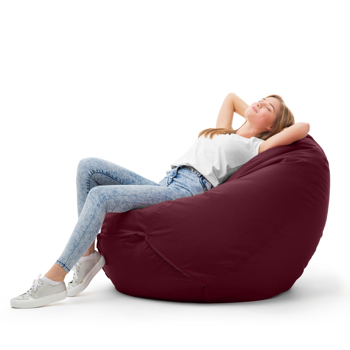 SITZSACK Classico L bordeaux - Bordeaux, Kunststoff (90/90/90cm) - Bruni