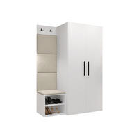 GARDEROBEN-SET Medi IV - Beige/Schwarz, Holzwerkstoff/Kunststoff (80/191/50cm) - MIRJAN24