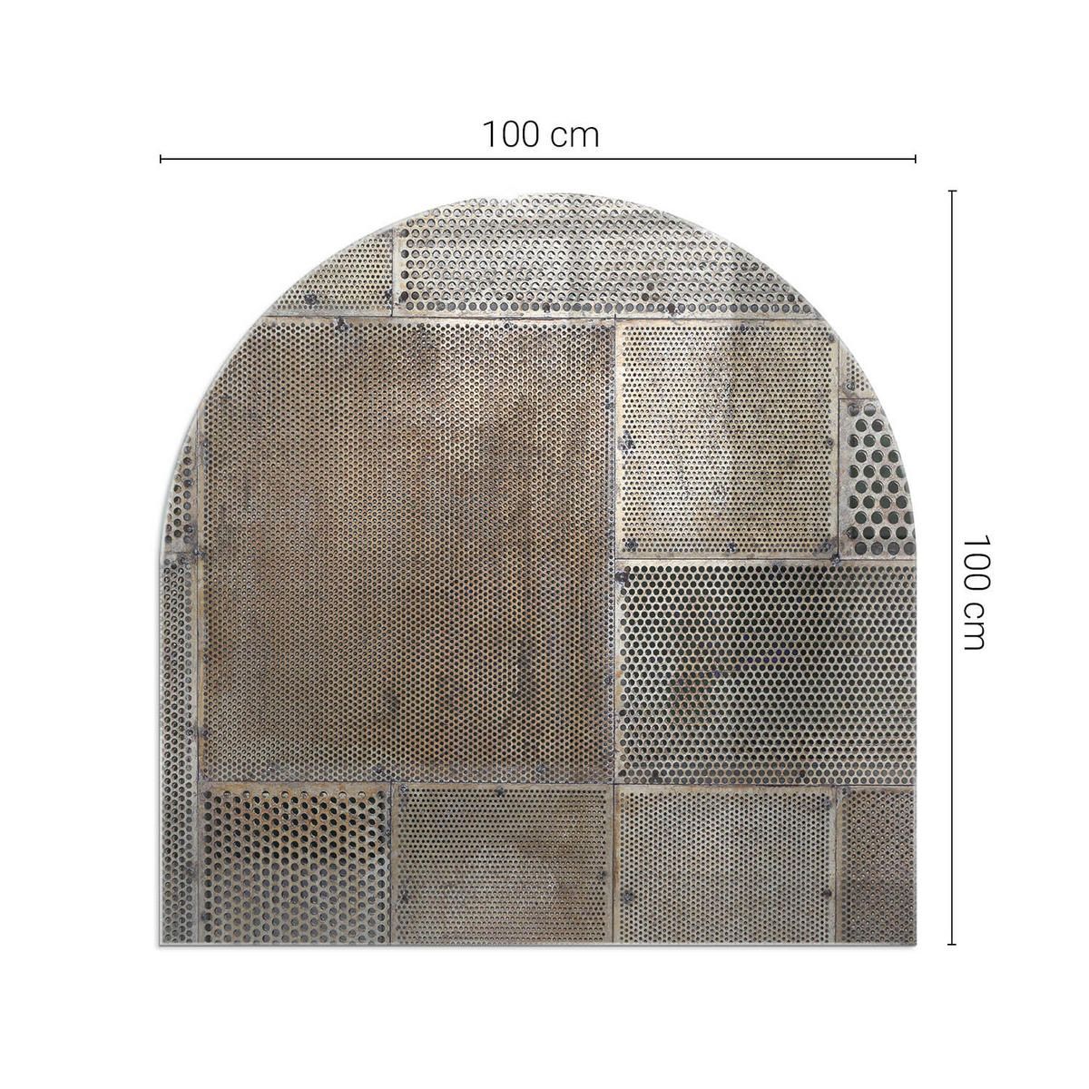 GLASPLATTE für Kamin 100x100 cm Beige - Beige, Glas (100/100/0.4cm) - ArtPrintCave