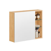 SPIEGELSCHRANK Natur - Braun, Glas/Holzwerkstoff (60/50/15cm) - SoBuy