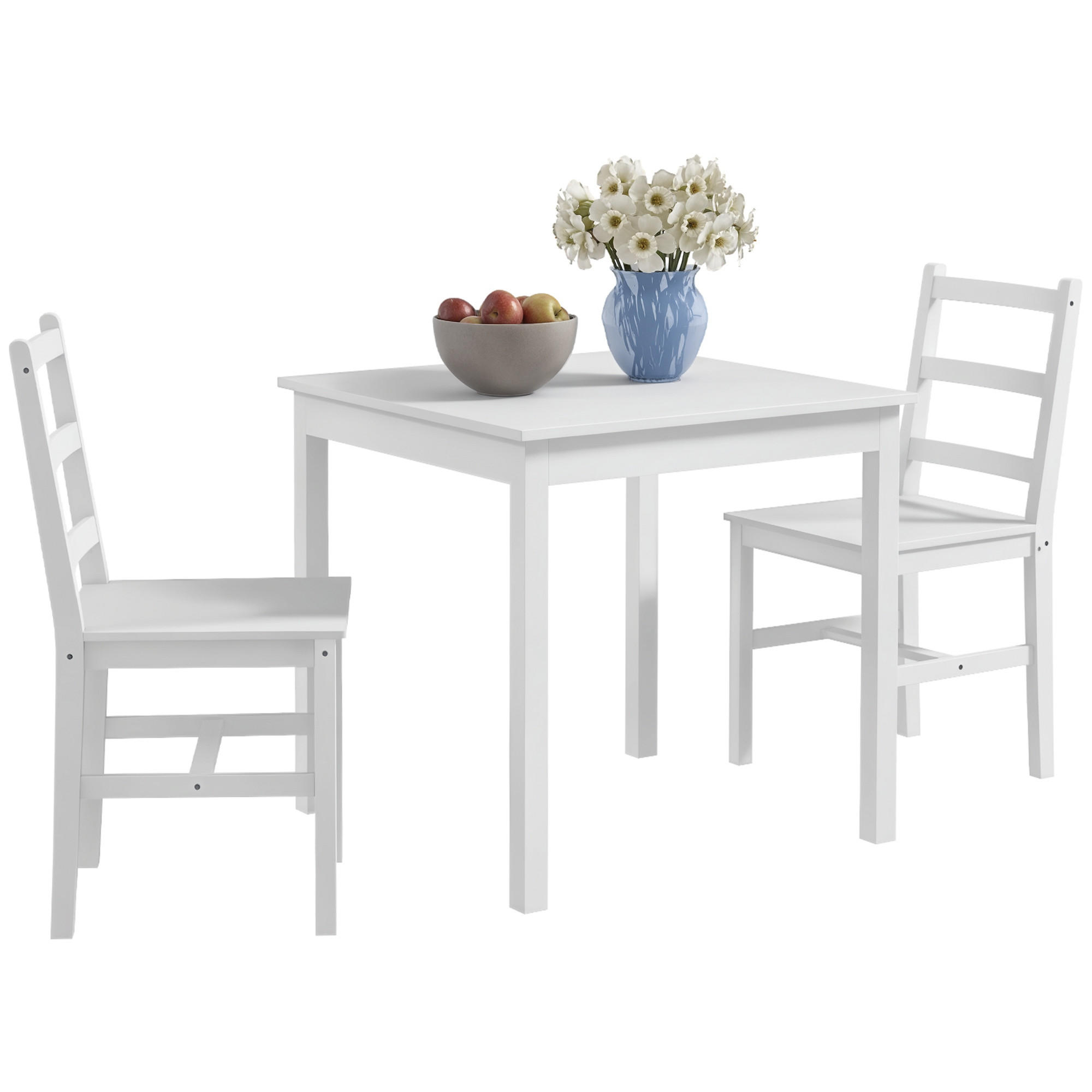ESSGRUPPE 3-Teilige DE-10014 Weiß - Weiß, Holzwerkstoff (75/75/75cm) - ComfortXL