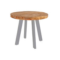 ESSTISCH ADELINA - Beige/Silberfarben, Holz/Metall (140/140/77cm) - SAM