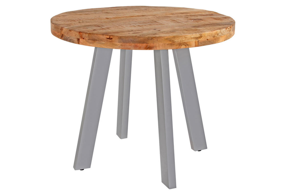 ESSTISCH ADELINA - Beige/Silberfarben, Holz/Metall (140/140/77cm) - SAM