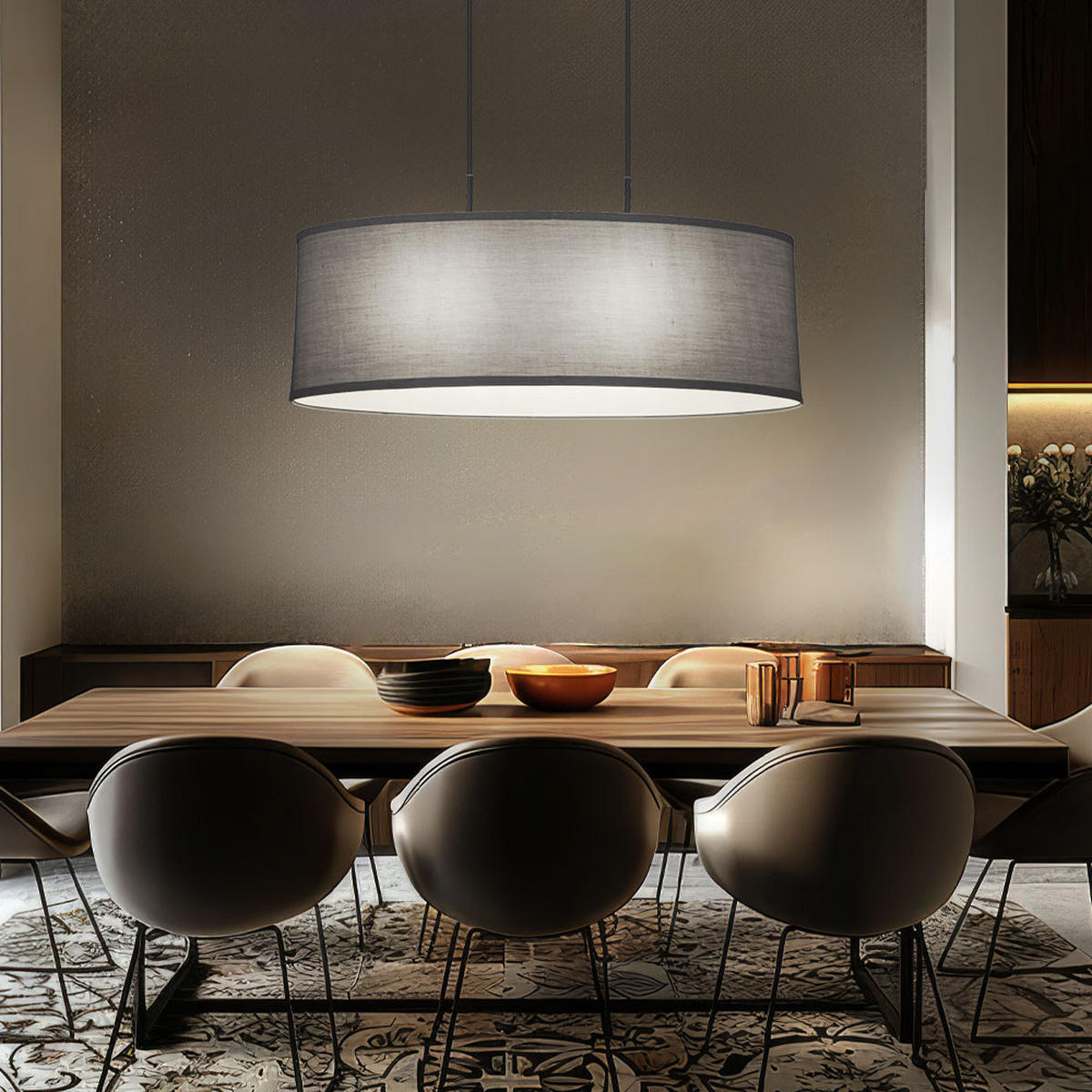 LED HÄNGELEUCHTE Metall Anthrazit Schwarz - Anthrazit, Metall (75/22/120cm) - Globo Lighting