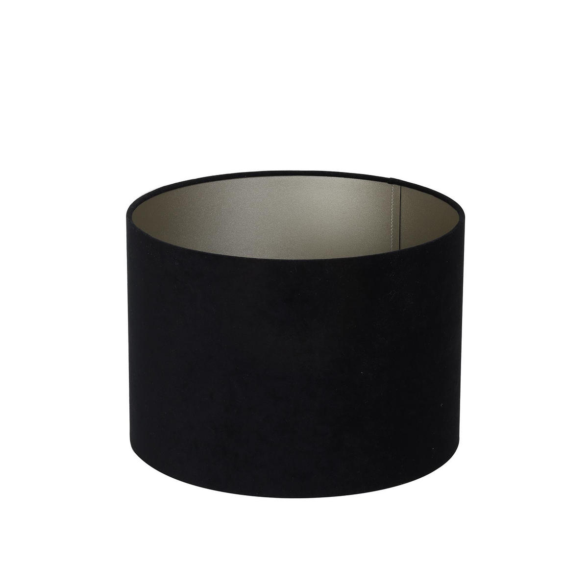 LAMPENSCHIRM Samt Schwarz Ø35/25 cm - Schwarz, Textil (35/35/25cm) - Light & Living
