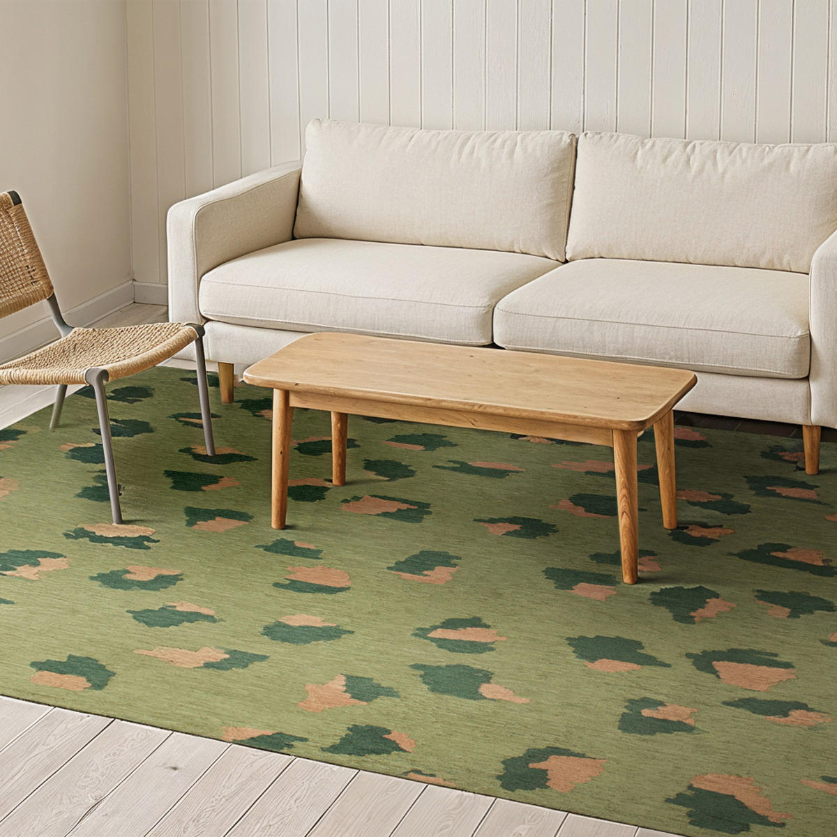 TEPPICH Leo Spinach 80/150 cm - Grün, Textil (80/150cm) - Lola&Moi