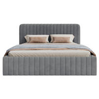 POLSTERBETT Saliano Blau-Grau 160x200 cm - Hellgrau, Holz/Textil (160/200cm) - Selsey