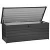 AUFLAGENBOX Stahl graphitgrau 165/70 cm Cebrosa - Graphitfarben, Metall (165/63/70cm) - Beliani