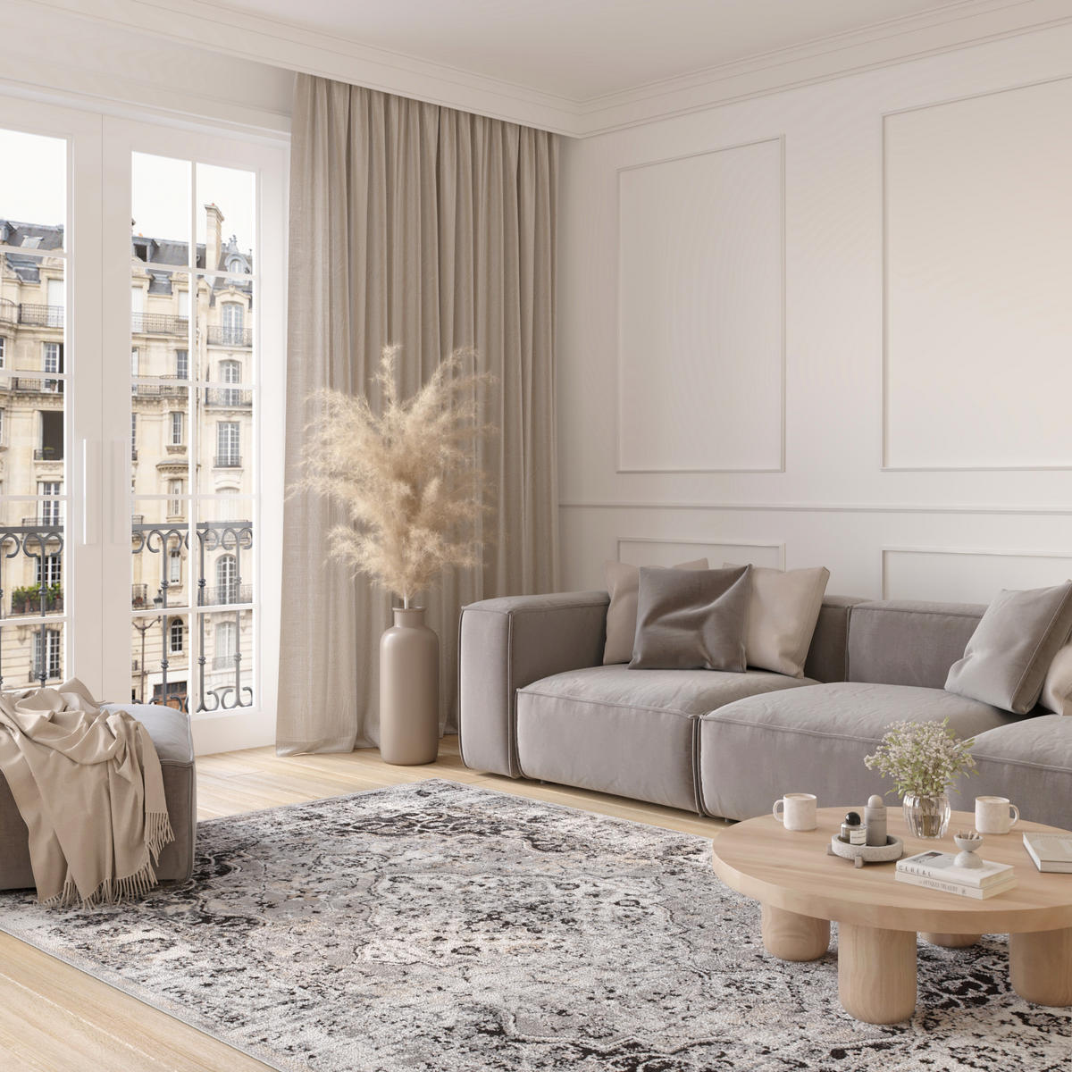 TEPPICH VALLEY Grau 160/220 cm - Grau, Textil (160/220cm) - Tapiso