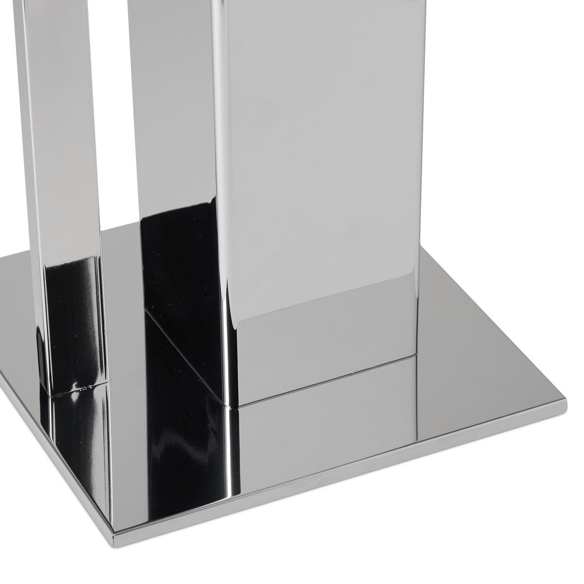 WC Garnitur - Silberfarben, Metall (20/71/20cm) - Relaxdays