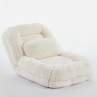 BODENSOFA mit 5-fach verstellbarer Rückenlehne 102 x 89 x 88 cm Beige - Beige, Kunststoff (89/88/102cm) - Beauniv
