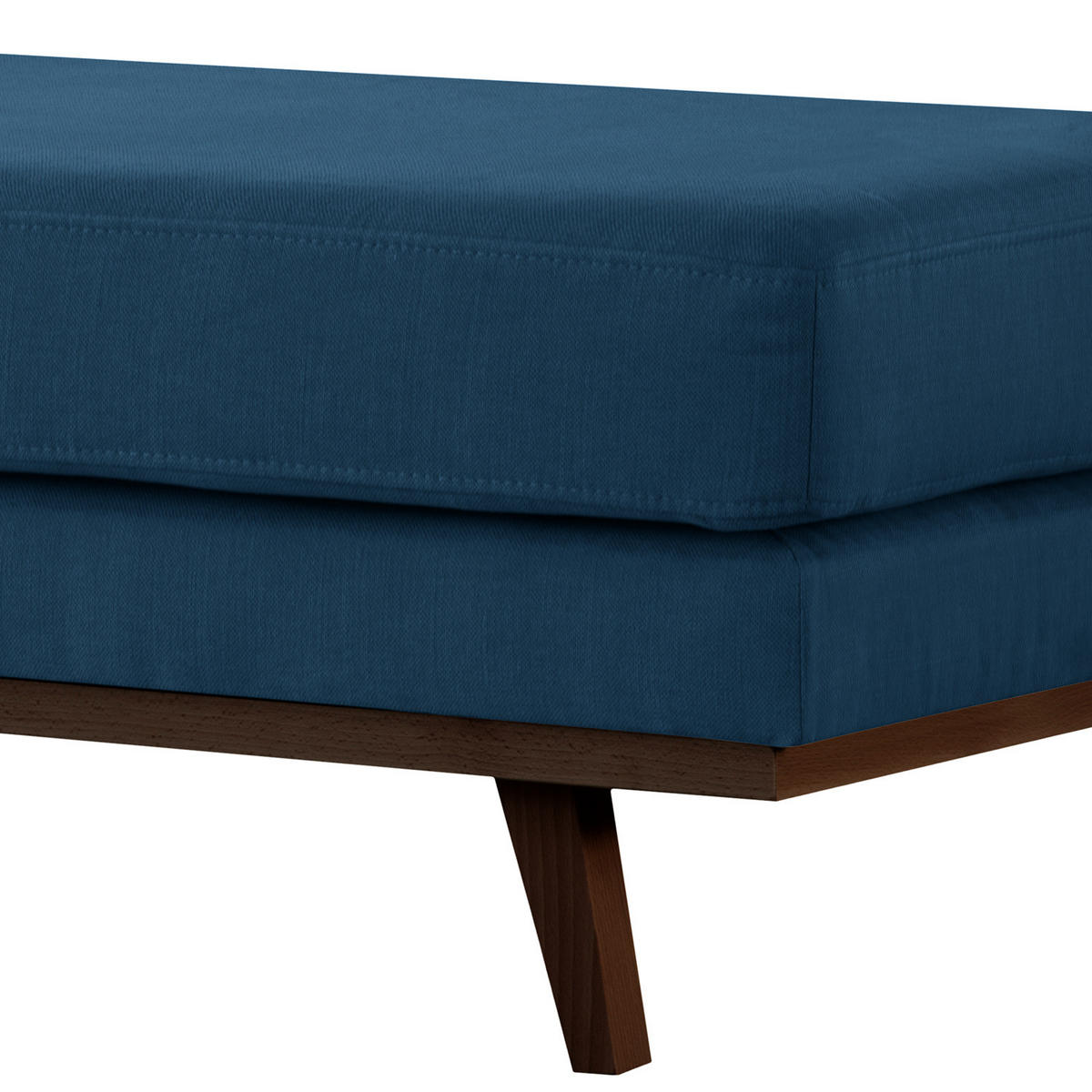 HOCKERBANK - Blau/Buchefarben, Buchenholz/Textil (180/43/81cm) - home24