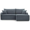 ECKSOFA Netarro, Dunkelgrau Chenille, rechtsseitig - Dunkelgrau/Schwarz, Kunststoff/Textil (198/147cm) - Selsey