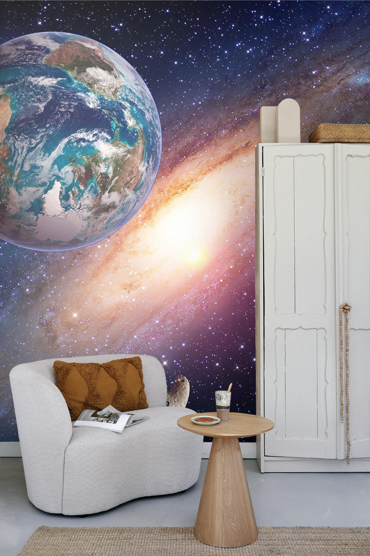 FOTOTAPETE Weltraum 375 x 270 cm - Lila, Papier (375/270cm) - Sanders & Sanders