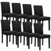 POLSTERSTÜHLE (8er-Set) - Schwarz, Holz (42/90/48cm) - [en.casa]