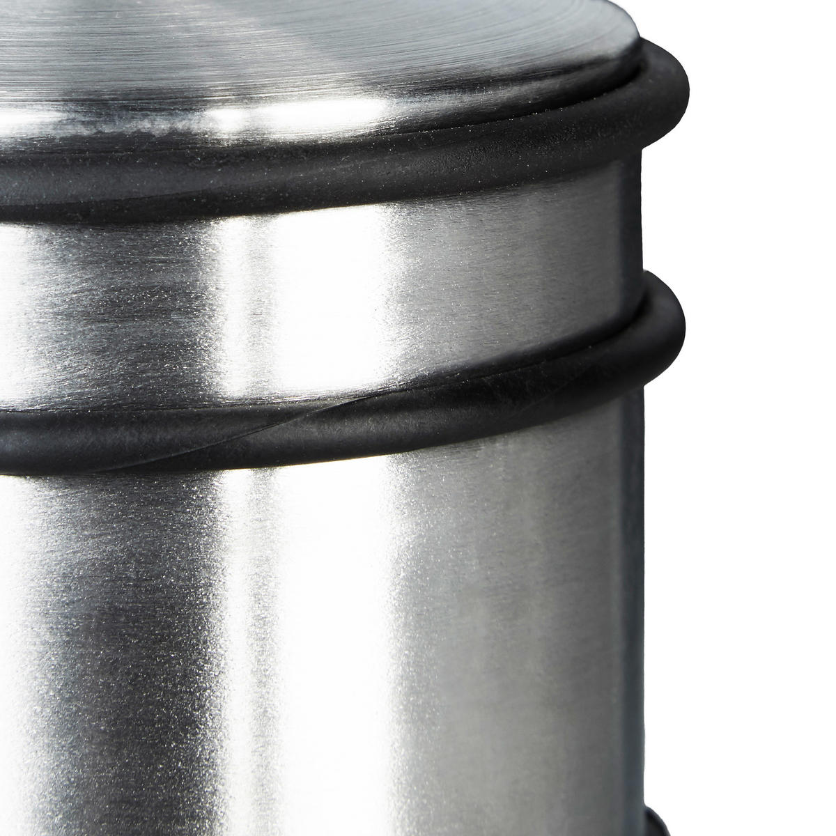 TÜRSTOPPER Silber Edelstahl Gummi 7,5x9,5 cm XL - Silberfarben, Kunststoff/Metall (9.5/9.5cm) - Relaxdays