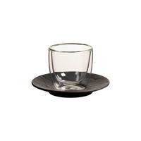 ESPRESSOGLAS MIT UNTERTASSE Manufacture Rock schwarz 70 ml - Schwarz, Kunststoff (0.07L) - Villeroy & Boch