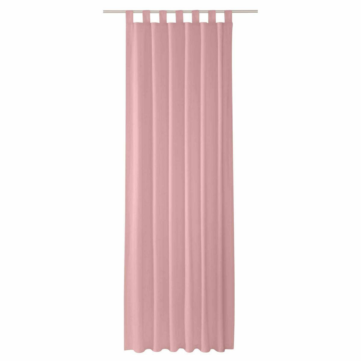SCHLAUFENVORHANG IM UNI DESIGN DOVE Blickdicht - Rosa, Textil (140/0.5/255cm) - Tom Tailor
