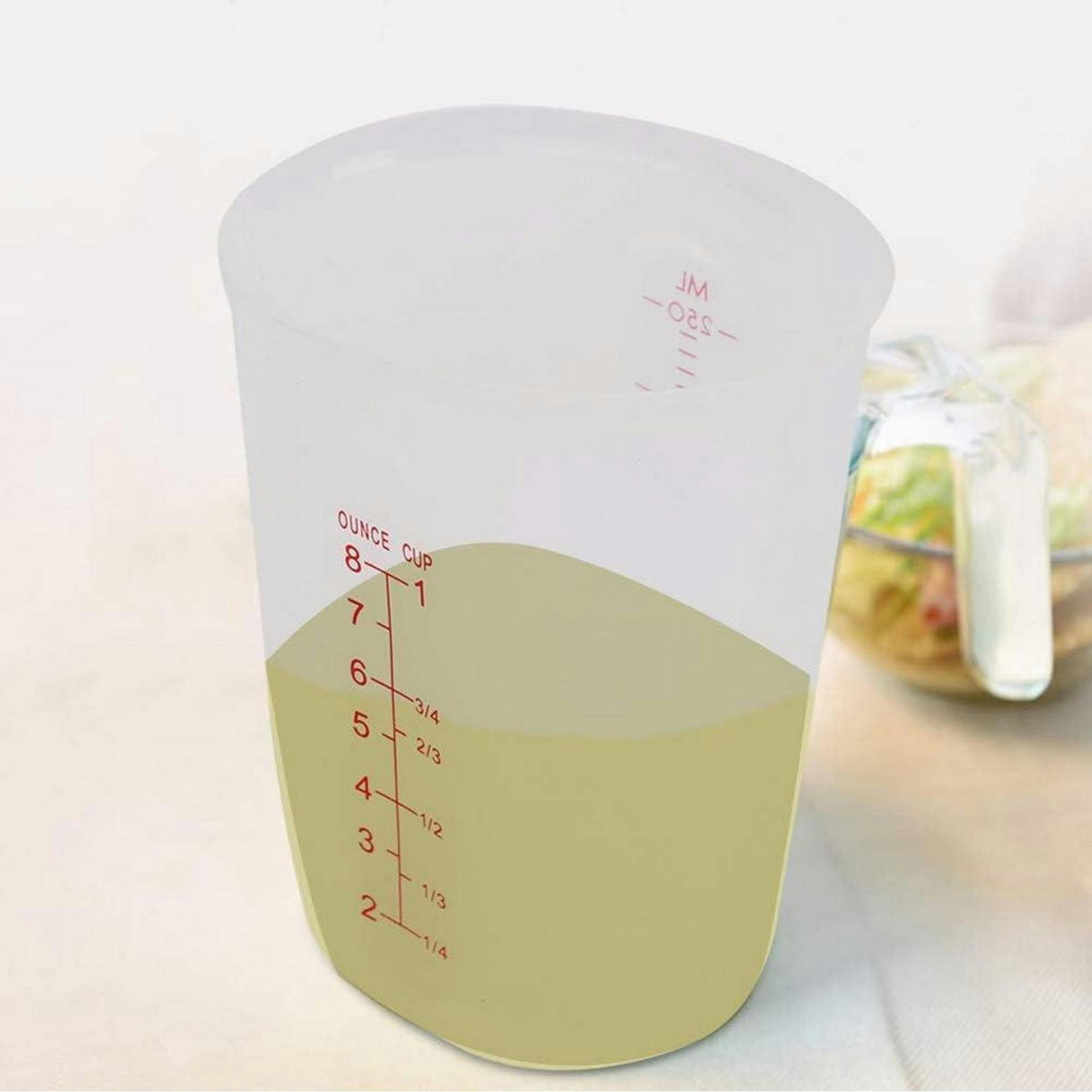 MESSBECHER Silikon 250 ml - Transparent, Kunststoff (0.25L)