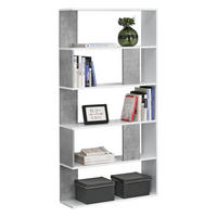 BÜCHERREGAL Aneby - Weiß/Grau, Holzwerkstoff (80/159/23.5cm) - [en.casa]