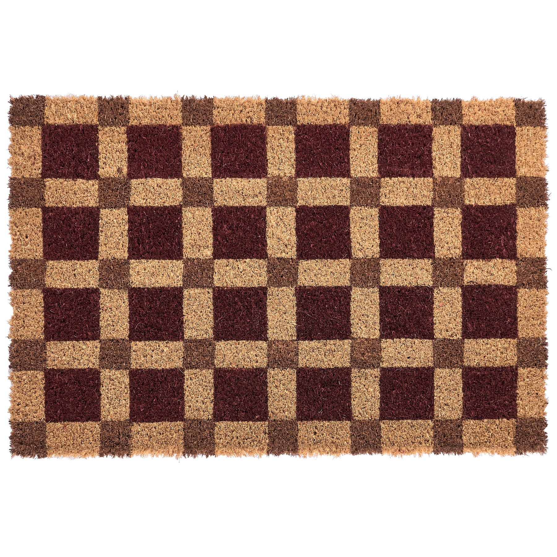 FUSSMATTE Beige/Braun 40/60 cm Kokosfasern Villasis - Beige, Textil (40/60cm) - Beliani