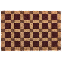 FUSSMATTE Beige/Braun 40/60 cm Kokosfasern Villasis - Beige, Textil (40/60cm) - Beliani