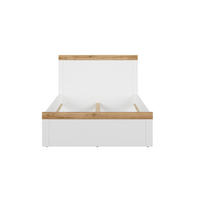 BETT 120/200 Hella Weiß und Holz - Weiß, Holzwerkstoff (120/200cm) - Petits-meubles