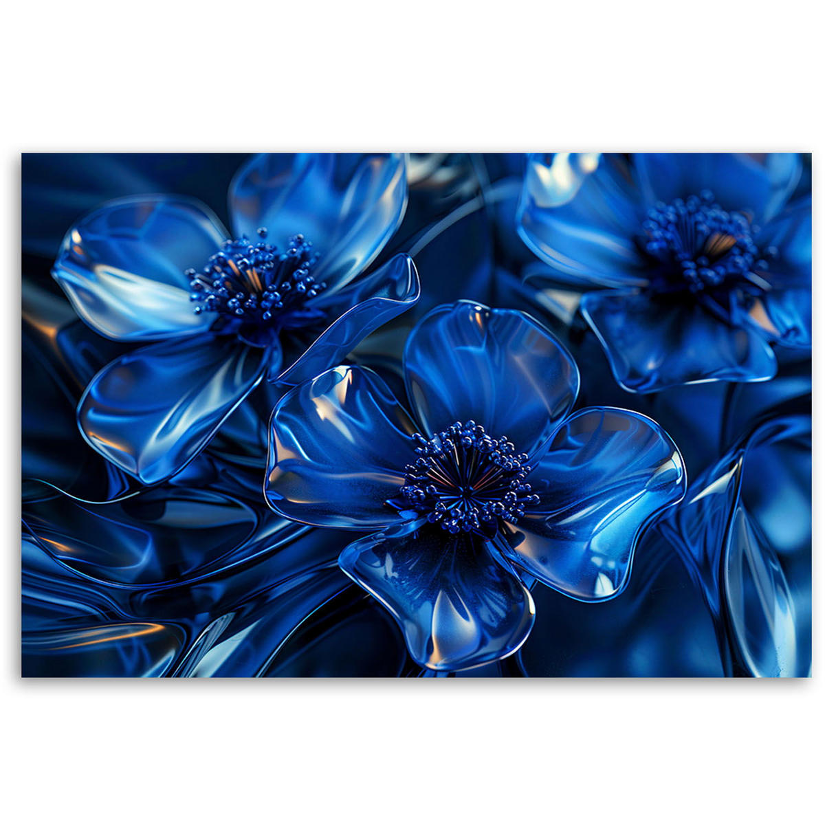 KUNSTDRUCK Blau 100/70 cm - Blau, Textil (100/70cm) - KUNSTLOFT