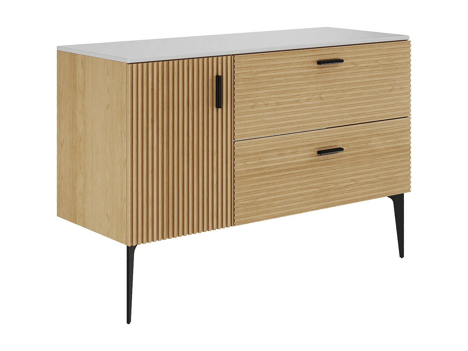 WASCHBECKENUNTERSCHRANK - 120 cm x 46 cm - holz - naturfarben hell Sarone - Naturfarben, Holz (120/55/46cm) - Vente-Unique
