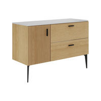 WASCHBECKENUNTERSCHRANK - 120 cm x 46 cm - holz - naturfarben hell Sarone - Naturfarben, Holz (120/55/46cm) - Vente-Unique