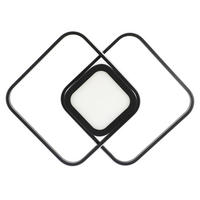 LED-DECKENLEUCHTE Carl 38.8/38.8/4.7 cm - Schwarz, Metall (38.8/38.8/4.7cm) - Nettlife