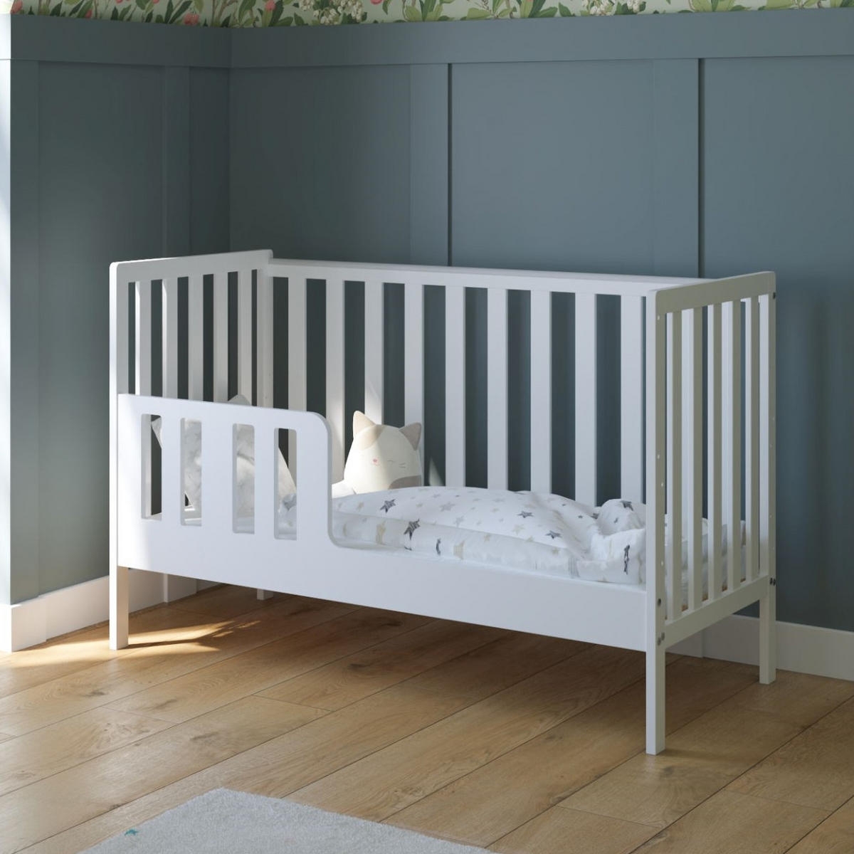 BABYBETT Lio - Weiß, Holzwerkstoff (60/120cm) - kiki design